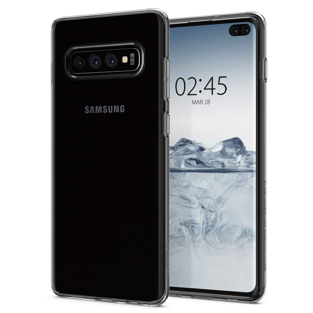 Transparente Hülle Spigen Liquid Crystal für Samsung Galaxy S10 Plus, transparent.