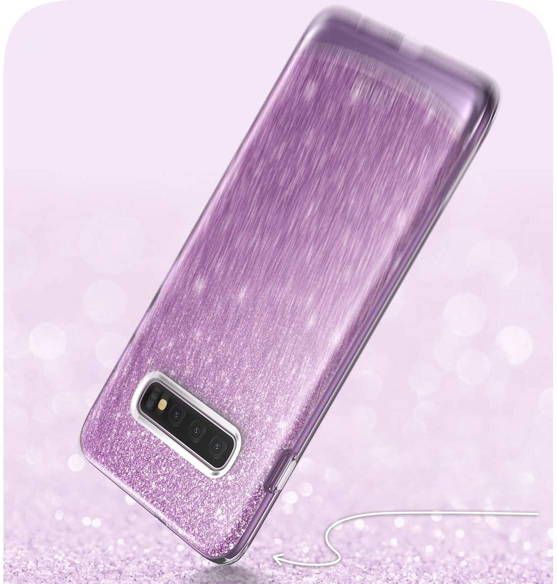 Gepanzerte Schutzhülle Supcase i-Blason Cosmo für Galaxy S10 Plus, glitzer violett.