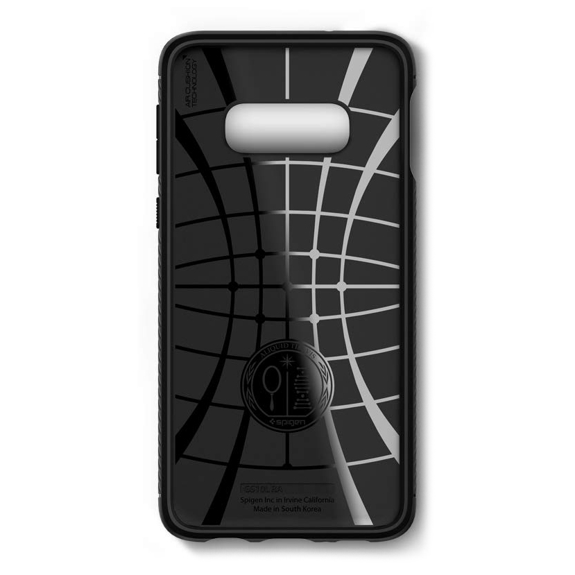 Original Schutzhülle Spigen aus der Serie Rugged Armor für Samsung Galaxy S10e, schwarz