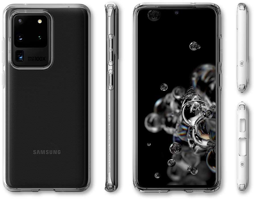 Transparente Hülle Spigen Liquid Crystal für Samsung Galaxy S20 Ultra, transparent.