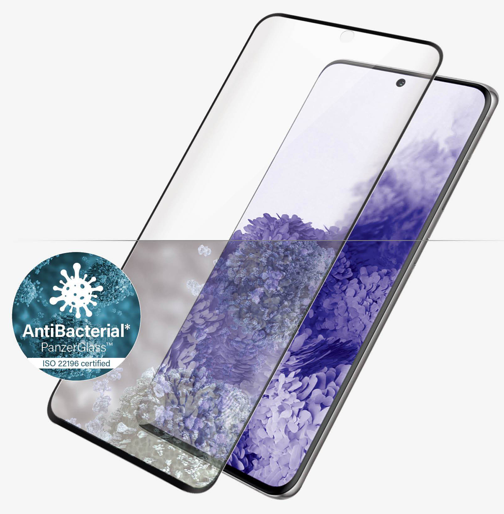 Antibakterielles Glas PanzerGlass Case Friendly Curved Edges