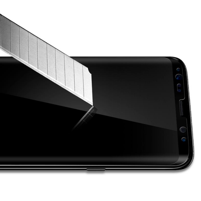 Spigen gehärtetes Glas.tR Curved HD für Galaxy S9 - kompatibel mit Hülle