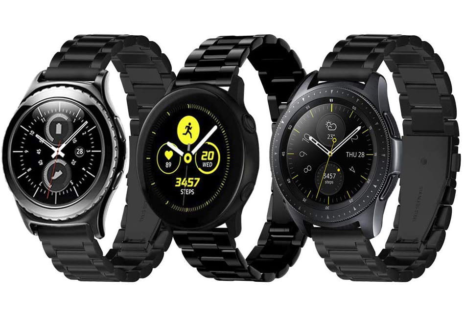 Armband Spigen Band Modern Fit für Galaxy Watch 42mm / S2 Classic / Galaxy Watch Active, schwarz.