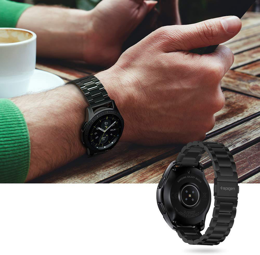 Armband Spigen Band Modern Fit für Galaxy Watch 42mm / S2 Classic / Galaxy Watch Active, schwarz.