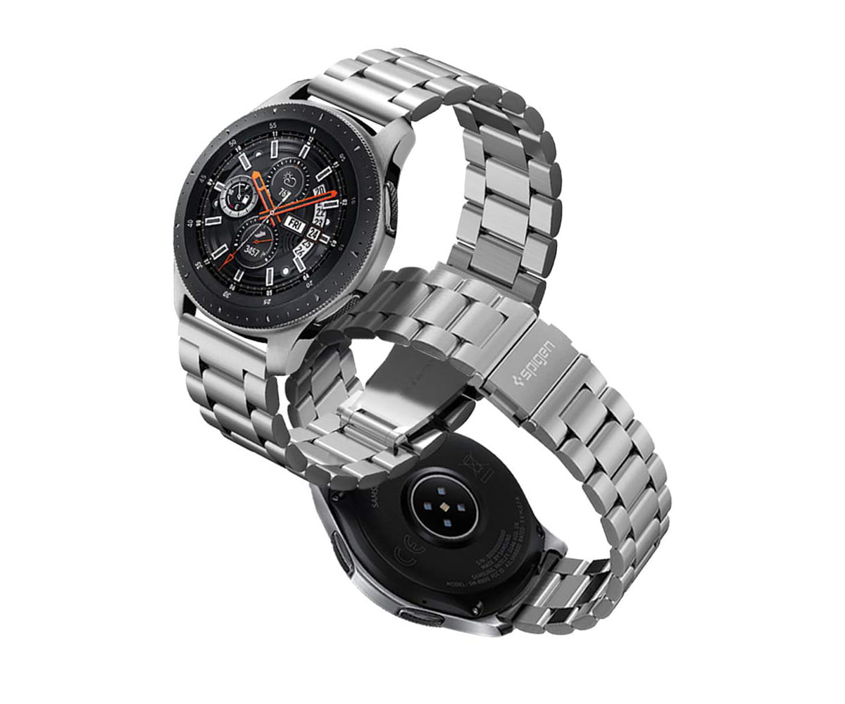 Armband Spigen Band Modern Fit für Galaxy Watch 46mm / S3 Classic / S3 Frontier, silbern