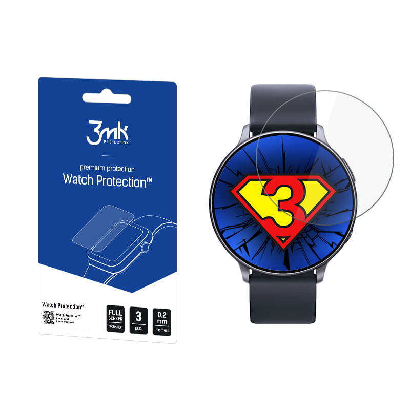 Schutzfolie 3mk Watch Protection für Galaxy Watch Active 2 44 mm, 3 Stück.