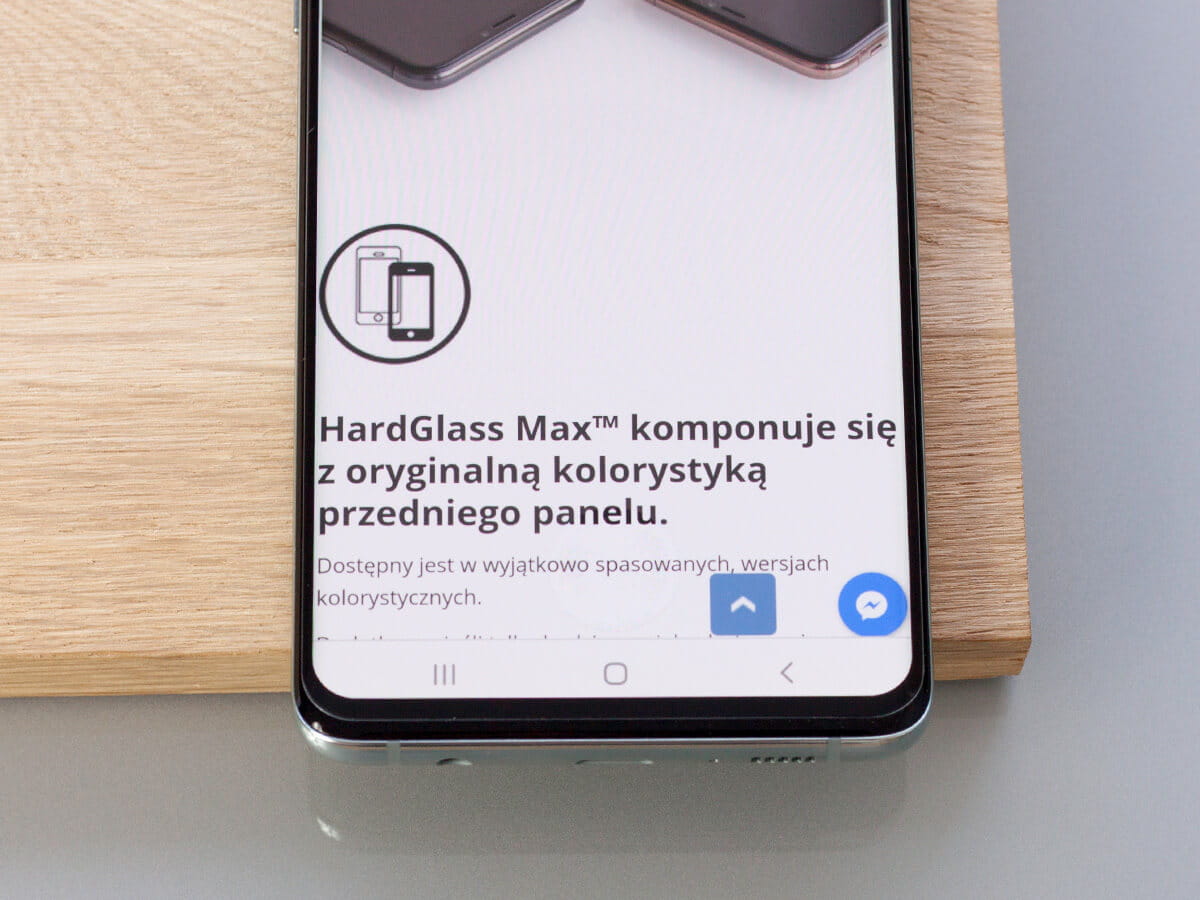 Gehärtetes Glas 3mk HardGlass Max, schwarzer Rahmen.